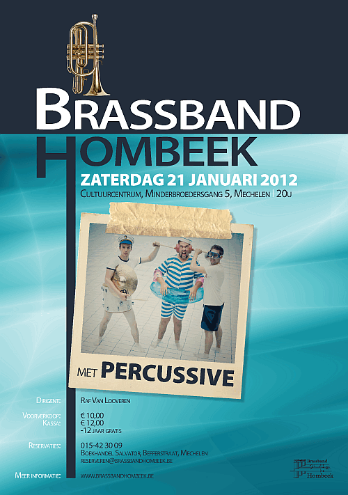 Brassband Hombeek met Percussive - 2012 - poster