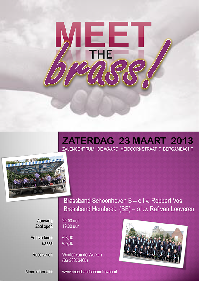 Brassband Hombeek en Brassband Schoonhoven B in 2013 - poster