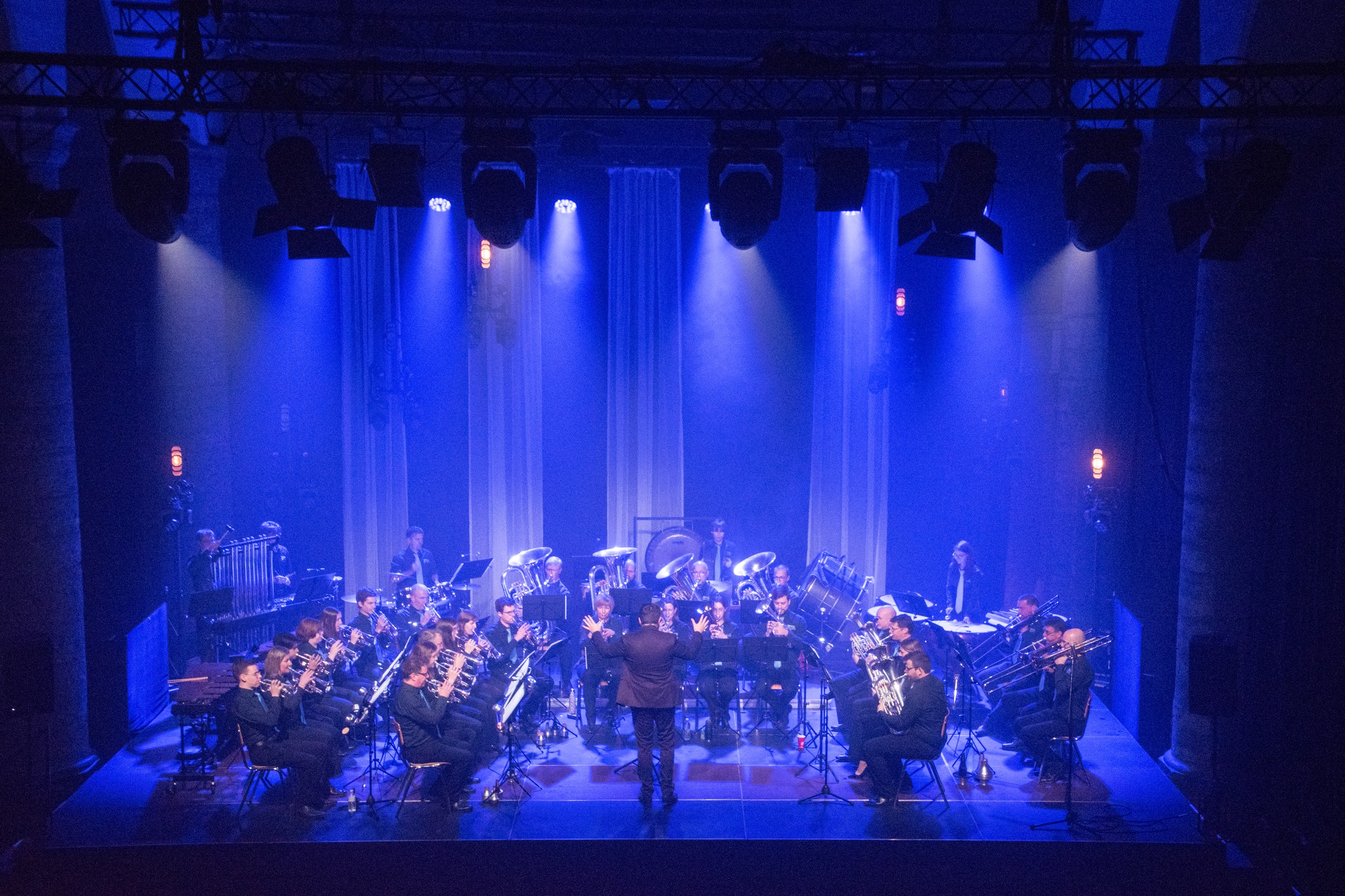 Brassband Hombeek o.l.v. Jef Verheyden tijdens het concert op 25 jan 2025 in CC Mechelen